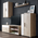 Σύνθετο Σαλονιού Zafira Pakoworld Sonoma-Λευκό 190x35x190εκ