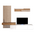 Σύνθετο Σαλονιού Litende Pakoworld Sonoma-Λευκό Μελαμίνης 210x42x199.5εκ