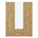 Ντουλάπα Rutenia Pakoworld Μελαμίνη σε oak Απόχρωση 155.7x54x203εκ