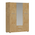 Ντουλάπα Rutenia Pakoworld Μελαμίνη σε oak Απόχρωση 155.7x54x203εκ