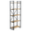 Βιβλιοθήκη Baker Pakoworld Καρυδί-Μαύρο 66x34x180εκ
