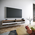Έπιπλο Τηλεόρασης Επιτοίχιο Handra Pakoworld Λευκό-oak 180x31,5x29,5εκ