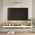 Έπιπλο Τηλεόρασης Επιτοίχιο Roscoe Pakoworld Λευκό-Sonoma 140x31.6x29.6εκ