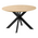 Τραπέζι Jeston Pakoword mdf Sonoma-Πόδι Μαύρο Μέταλλο Φ120x75εκ