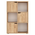 Βιβλιοθήκη Bookel Pakoworld Μελαμίνης σε oak Απόχρωση 59.5x27.5x89εκ