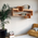 Ραφιέρα Τοίχου Shellie Pakoworld Μελαμίνης σε oak Απόχρωση 120x28x65εκ