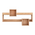 Ραφιέρα Τοίχου Shellie Pakoworld Μελαμίνης σε oak Απόχρωση 120x28x65εκ