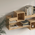 Ραφιέρα Τοίχου Shellie Pakoworld Μελαμίνης σε oak Απόχρωση 120x28x65εκ
