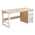 Γραφείο Salto Pakoworld με Συρταριέρα mdf Φυσικό-Λευκό 120x48x74εκ