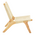 Πολυθρόνα Polisin Pakoworld Σχοινί-Rubberwood σε Φυσική Απόχρωση 55x80x77εκ
