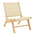 Πολυθρόνα Polisin Pakoworld Σχοινί-Rubberwood σε Φυσική Απόχρωση 55x80x77εκ
