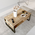 Τραπέζι Σαλονιού Honora Pakoworld oak-Μαύρο 100x60x44,5εκ