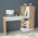 Γραφείο-Ραφιέρα Kary Pakoworld Λευκό-oak 152,5x40x120εκ