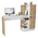 Γραφείο-Ραφιέρα Kary Pakoworld Λευκό-oak 152,5x40x120εκ