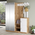 Έπιπλο Εισόδου Doorse Pakoworld Μελαμίνης Λευκό-Sonoma 147.5x35x180εκ