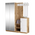 Έπιπλο Εισόδου Doorse Pakoworld Μελαμίνης Λευκό-Sonoma 147.5x35x180εκ