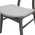 Tραπεζαρία Benson - Orlean Pakoworld σετ 5τμχ Rustic Grey - Ύφασμα Γκρι 80x80x75εκ