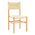 Καρέκλα Oarvine Pakoworld Φυσικό Rubberwood-Φυσικό Σχοινί 46x52x88εκ