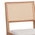 Καρέκλα Winslow Pakoworld Ξύλο Rubberwood Ανοικτό Καρυδί-pvc Rattan Φυσικό-Ύφασμα Γκρι