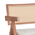 Πολυθρόνα Winslow Pakoworld Ξύλο Rubberwood Ανοικτό Καρυδί-pvc Rattan Φυσικό-Ύφασμα Γκρι