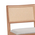 Σκαμπό bar Winslow Pakoworld Ξύλο Rubberwood Ανοικτό Καρυδί-pvc Rattan Φυσικό-Ύφασμα Γκρι 44.5x46x98εκ