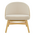 Καρέκλα Sarian Pakoworld Μπεζ Ύφασμα-Rubberwood Φυσικό Πόδι 69,5x71x70.5εκ