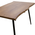 Τραπέζι Neve Pakoworld mdf Καρυδί-Πόδι Μεταλλικό Μαύρο 140x80x75εκ