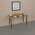 Τραπέζι Polkan Pakoworld oak Μελαμίνης-Μαύρο Μέταλλο 120x60x73εκ