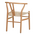 Καρέκλα Wishbone Pakoworld Rubberwood-Σχοινί σε Φυσική Απόχρωση 50x51x80εκ