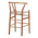 Σκαμπό Μπαρ Wishbone Pakoworld Rubberwood-Σχοινί σε Φυσική Απόχρωση 55x49x108εκκ