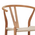 Σκαμπό Μπαρ Wishbone Pakoworld Rubberwood-Σχοινί σε Φυσική Απόχρωση 55x49x108εκκ
