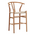 Σκαμπό Μπαρ Wishbone Pakoworld Rubberwood-Σχοινί σε Φυσική Απόχρωση 55x49x108εκκ