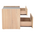 Κομοδίνο Comcie Pakoworld σε Φυσικό με Γκρι Απόχρωση 50x42x45.5εκ