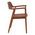 Πολυθρόνα Jambene Pakoworld Teak Ξύλο σε Καρυδί Απόχρωση 57x54x79εκ