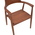 Πολυθρόνα Jambene Pakoworld Teak Ξύλο σε Καρυδί Απόχρωση 57x54x79εκ