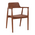 Πολυθρόνα Jambene Pakoworld Teak Ξύλο σε Καρυδί Απόχρωση 57x54x79εκ
