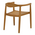 Πολυθρόνα Ganny Pakoworld Teak Ξύλο σε Φυσική Απόχρωση 59x56x71εκ