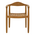 Πολυθρόνα Ganny Pakoworld Teak Ξύλο σε Φυσική Απόχρωση 59x56x71εκ