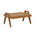 Τραπέζι Kally Pakoworld Teak Ξύλο σε Φυσική Απόχρωση 60x50x34εκ