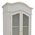 Βιτρίνα Pazlen Inart mdf σε Λευκή Αντικέ Απόχρωση 74.5x39x190εκ