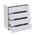 Συρταριέρα Afina Pakoworld mdf σε Λευκή Glossy Απόχρωση 90x44x101εκ