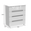 Συρταριέρα Afina Pakoworld mdf σε Λευκή Glossy Απόχρωση 90x44x101εκ