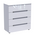Συρταριέρα Afina Pakoworld mdf σε Λευκή Glossy Απόχρωση 90x44x101εκ