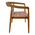 Πολυθρόνα Noody Pakoworld Teak Ξύλο σε Φυσική Απόχρωση 62x55x75εκ