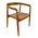 Πολυθρόνα Noody Pakoworld Teak Ξύλο σε Φυσική Απόχρωση 62x55x75εκ