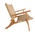 Πολυθρόνα Crosy Pakoworld Teak Ξύλο σε Φυσική Απόχρωση 71x81x75εκ