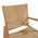 Πολυθρόνα Crosy Pakoworld Teak Ξύλο σε Φυσική Απόχρωση 71x81x75εκ