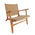 Πολυθρόνα Crosy Pakoworld Teak Ξύλο σε Φυσική Απόχρωση 71x81x75εκ