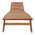 Ξαπλώστρα Melop Pakoworld Teak Ξύλο σε Φυσική Απόχρωση 200x70x35εκ