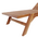 Ξαπλώστρα Melop Pakoworld Teak Ξύλο σε Φυσική Απόχρωση 200x70x35εκ